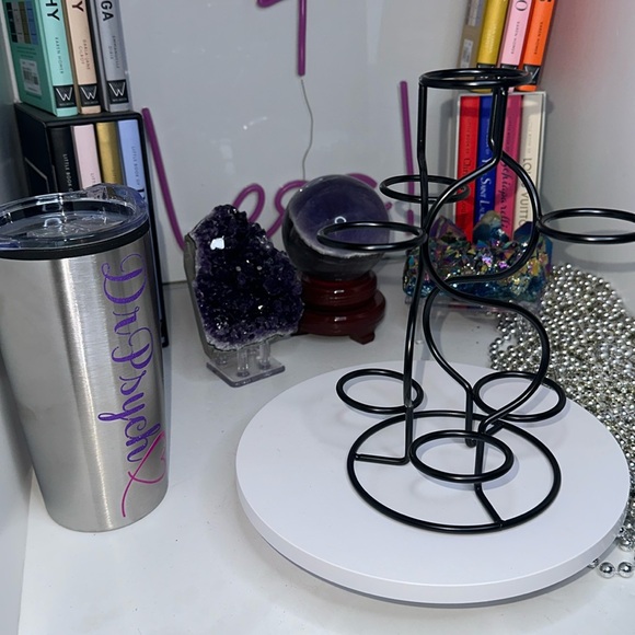 Black Multi-Sphere Tower Holder Crystals Rocks Precious Gem Spheres Price for 1 - Picture 5 of 11